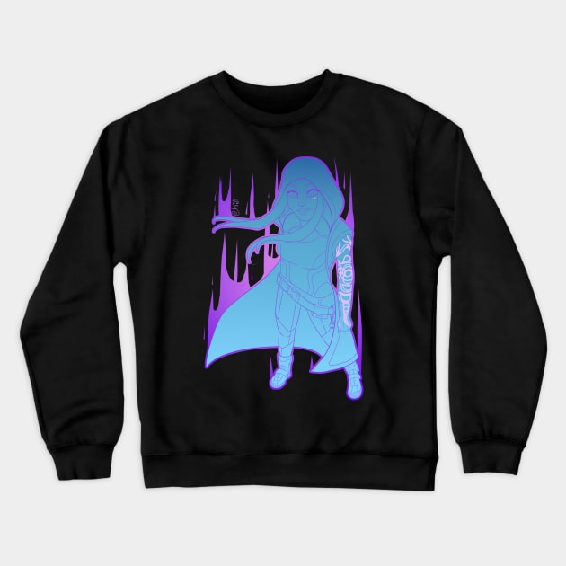 Maya the Siren (Gradient Version) Crewneck Sweatshirt by snoozyfern